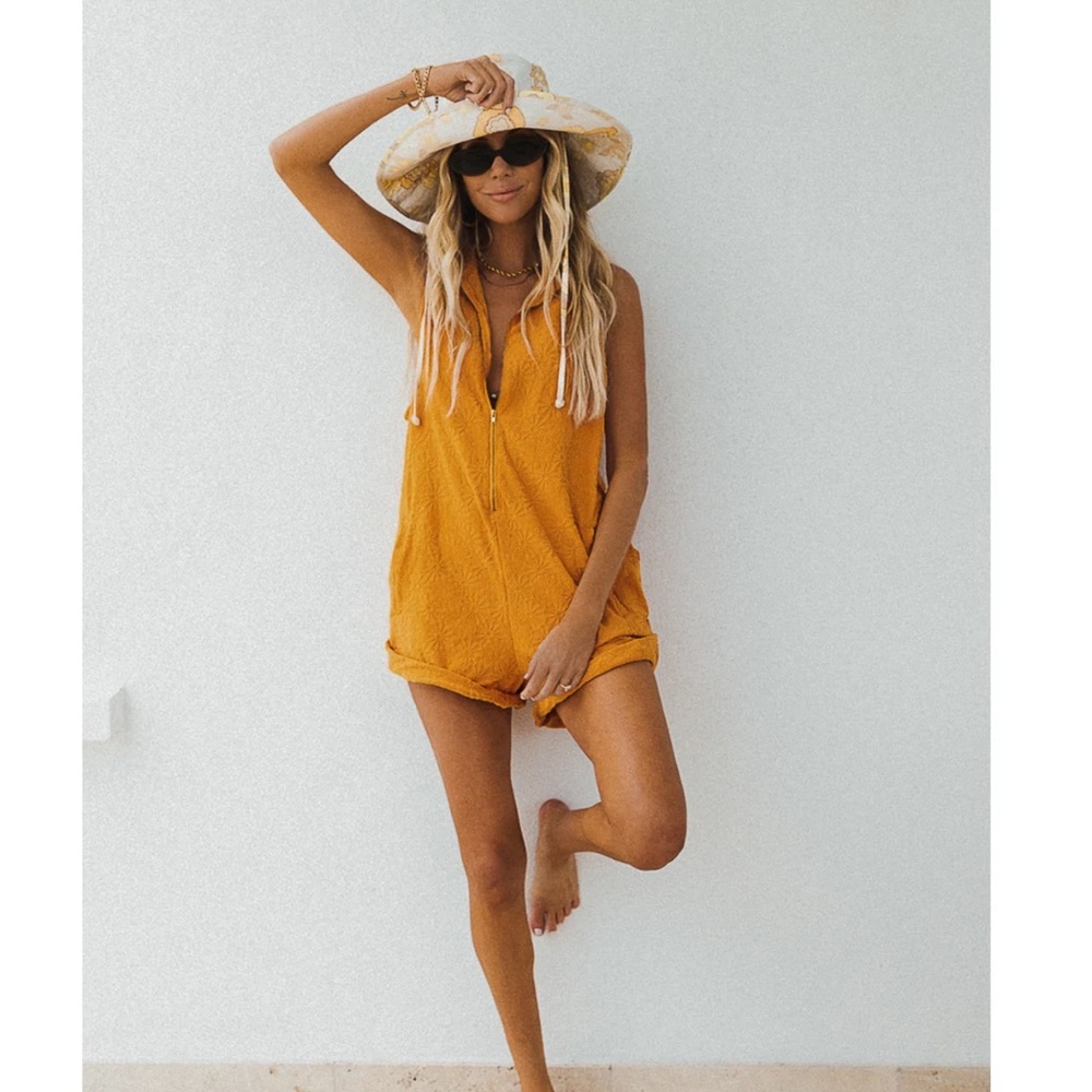 Salty Blonde X SKATIE Wyatt Romper in Aruba